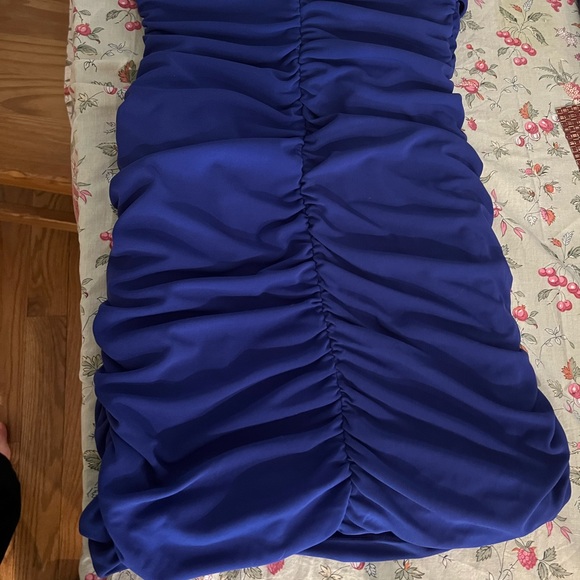 BNWT Zara Blue Violet Cutout Flower Appliqué Detail Dress - Picture 6 of 6